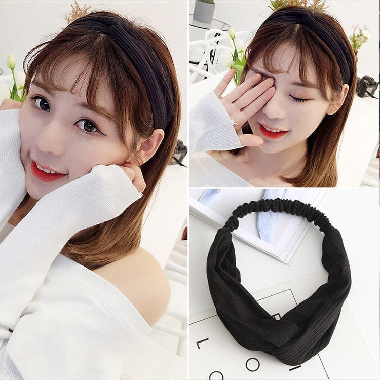 South Korea Springsummer Cross Tight Hair Band