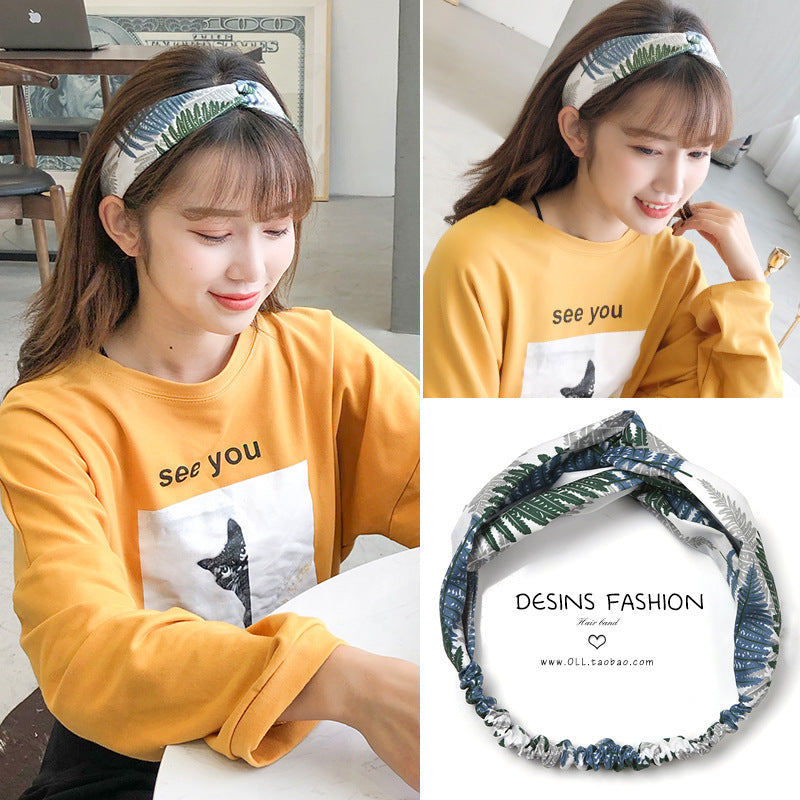 South Korea Springsummer Cross Tight Hair Band