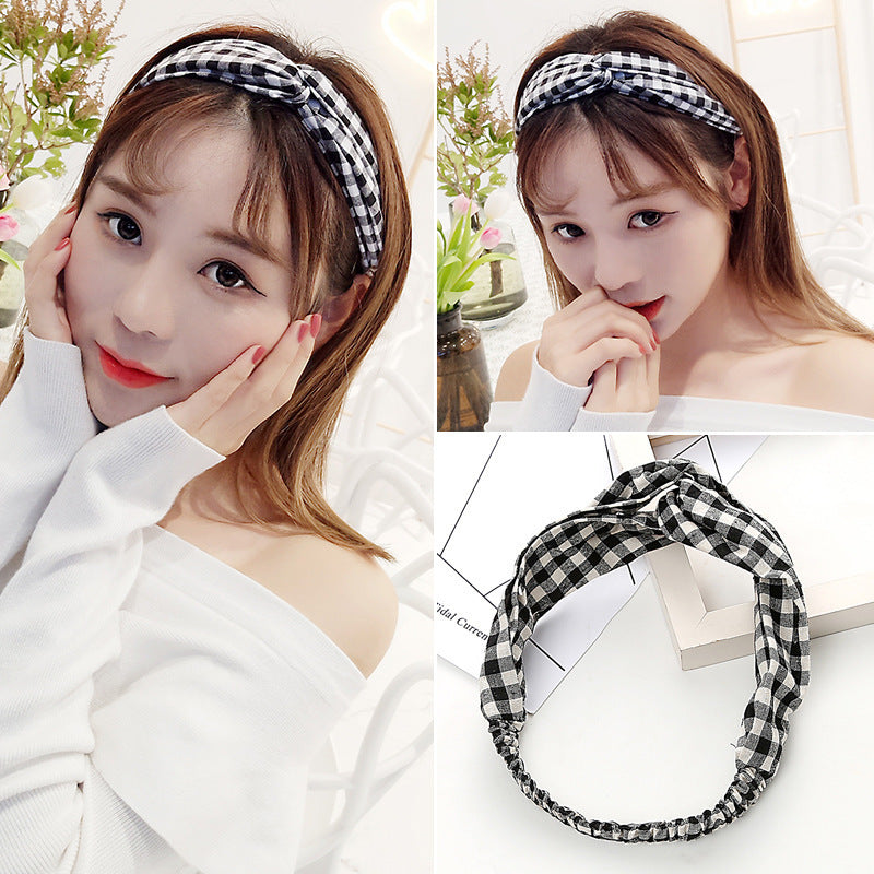 South Korea Springsummer Cross Tight Hair Band