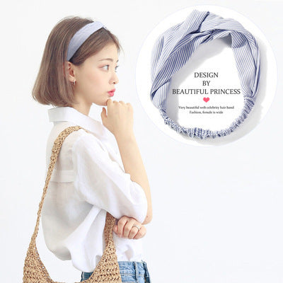 South Korea Springsummer Cross Tight Hair Band