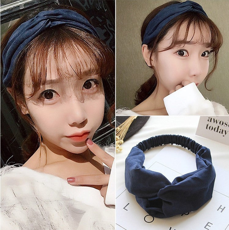 South Korea Springsummer Cross Tight Hair Band