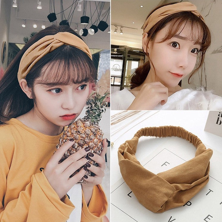 South Korea Springsummer Cross Tight Hair Band