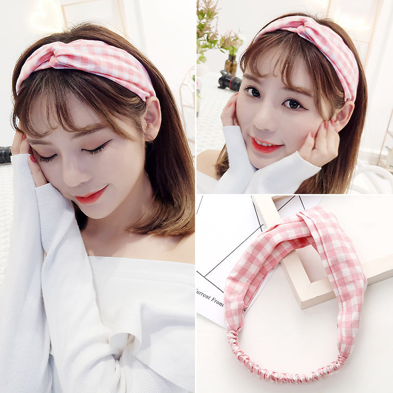 South Korea Springsummer Cross Tight Hair Band