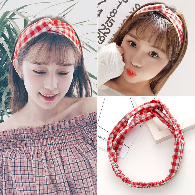 South Korea Springsummer Cross Tight Hair Band