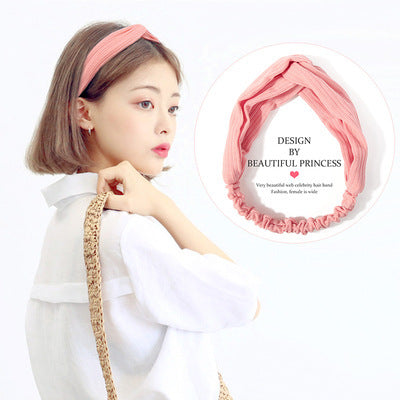 South Korea Springsummer Cross Tight Hair Band
