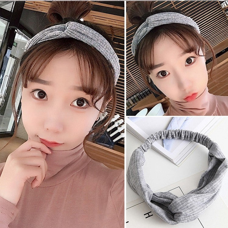 South Korea Springsummer Cross Tight Hair Band