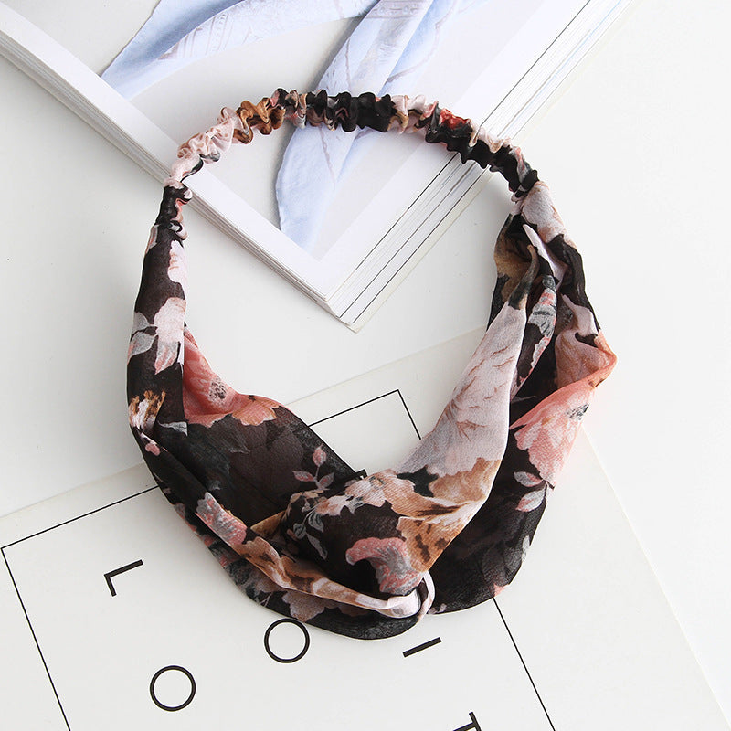 South Korea Springsummer Cross Tight Hair Band
