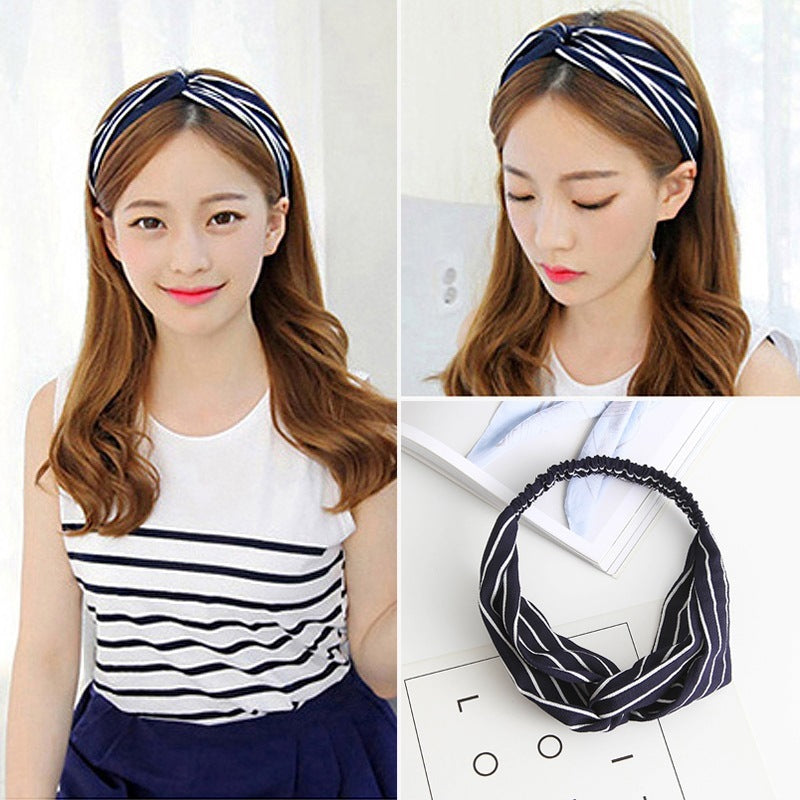 South Korea Springsummer Cross Tight Hair Band