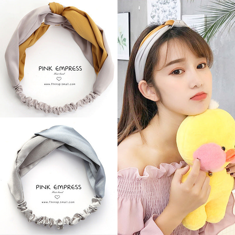 South Korea Springsummer Cross Tight Hair Band