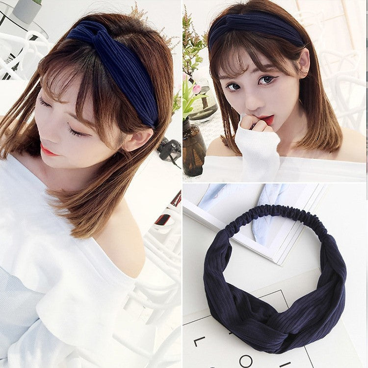 South Korea Springsummer Cross Tight Hair Band