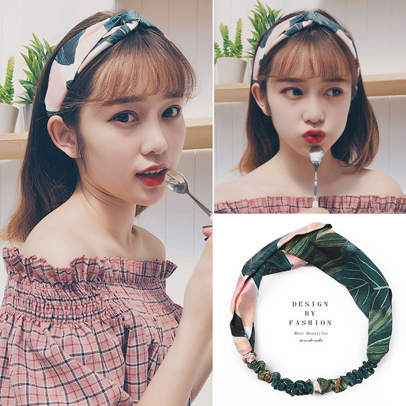 South Korea Springsummer Cross Tight Hair Band