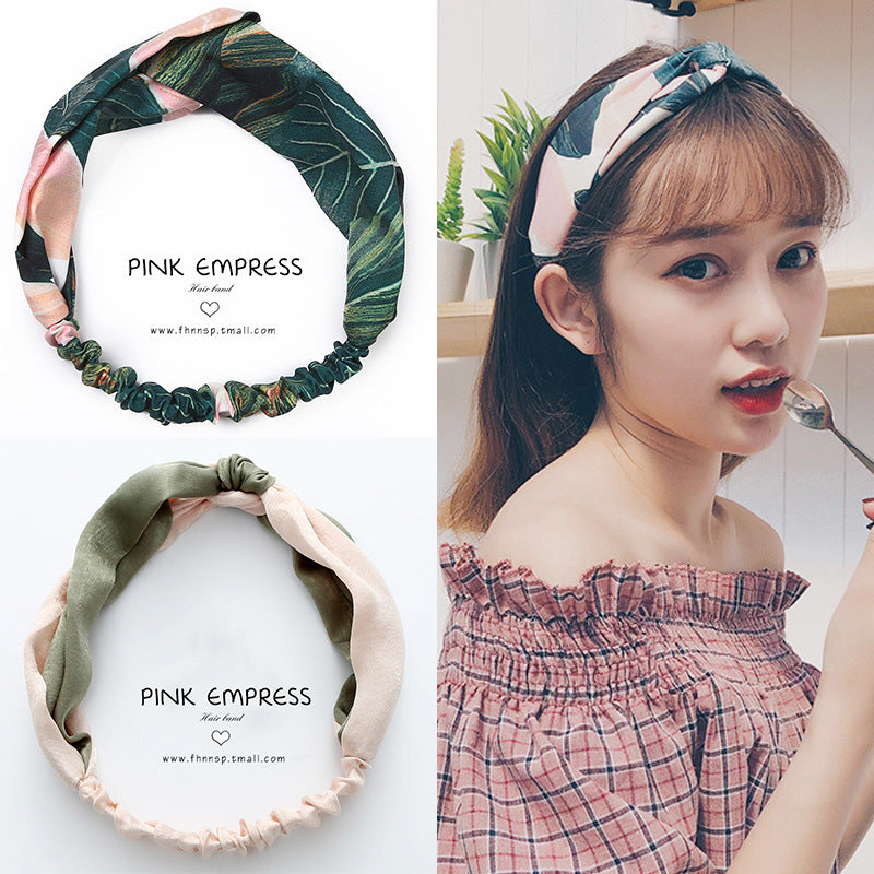 South Korea Springsummer Cross Tight Hair Band
