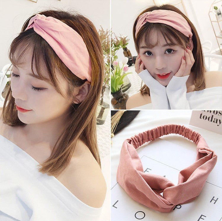 South Korea Springsummer Cross Tight Hair Band