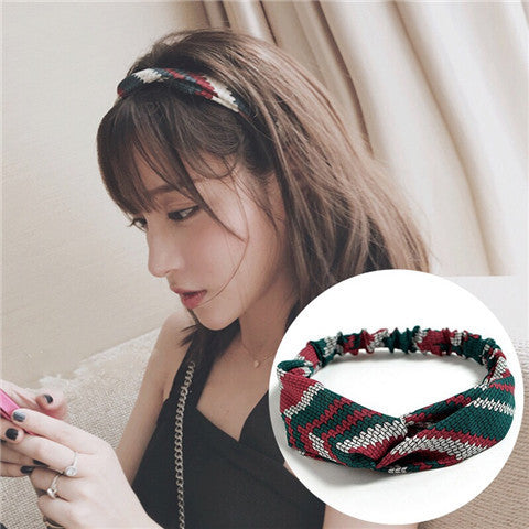 South Korea Springsummer Cross Tight Hair Band