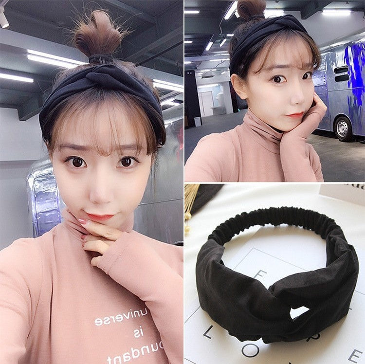 South Korea Springsummer Cross Tight Hair Band