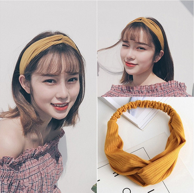 South Korea Springsummer Cross Tight Hair Band