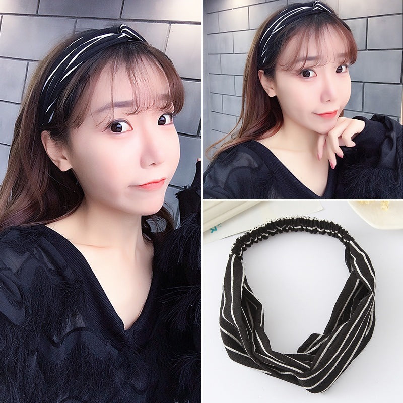 South Korea Springsummer Cross Tight Hair Band