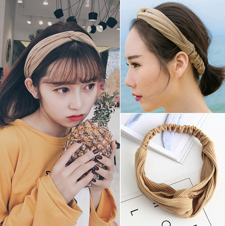 South Korea Springsummer Cross Tight Hair Band