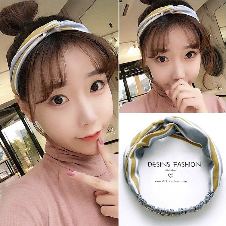 South Korea Springsummer Cross Tight Hair Band