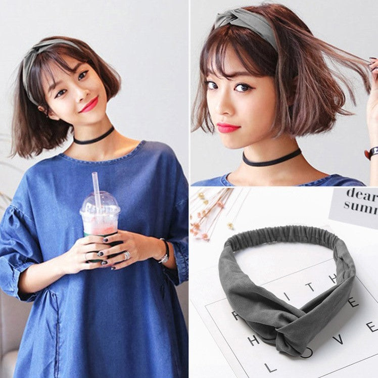 South Korea Springsummer Cross Tight Hair Band