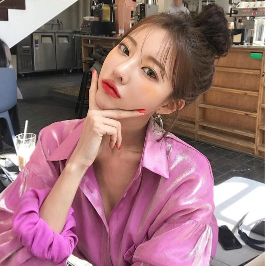 South Korea Ins Giant Nice Gradient Shirt