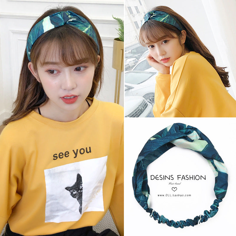 South Korea Springsummer Cross Tight Hair Band