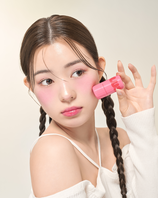 plush water jelly lip&cheek tint peach attack